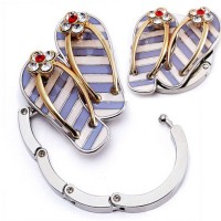 Promotional Metal Slipper Shape Soft Enamel Bag Hanger