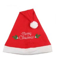 Promotional Customized Logo Embroidery Non Woven Santa Hats