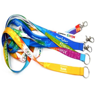 Custom Polyester  Dye Sublimation Neck Lanyard With ID Card Holder