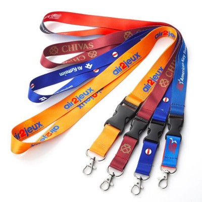 CMYK Sublimation Printing Customized Printing Badge Holder Lanyard