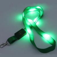 Cheap Promotional Custom Printed LED Flashing Lanyard for card holder