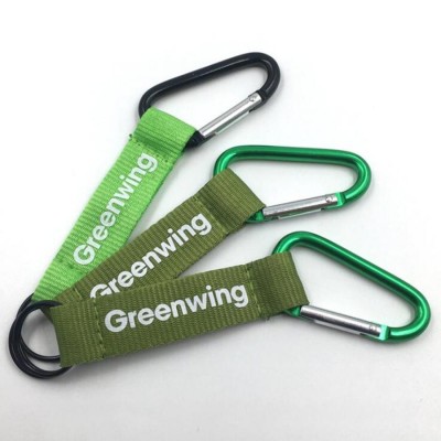 OEM Custom Printed Carabiner Hook With Short Lanyard