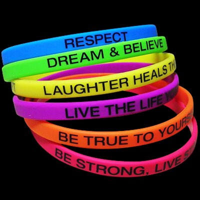 Custom Rubber Thin Silicone Wristband